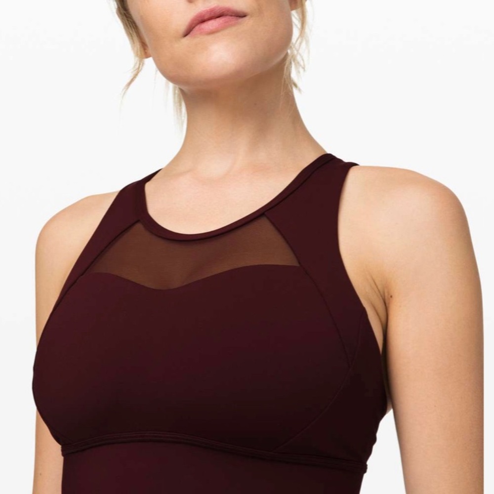 NWT Lululemon Breathe it In Bra Garnet Size 8